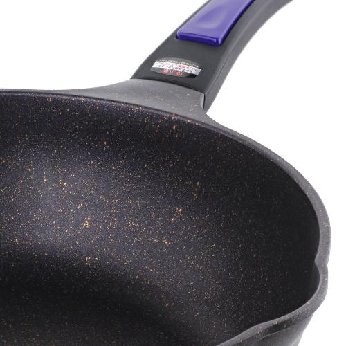 ＜ベストコ＞ヴォランテネオパープルダイヤモンドコートIHディープパン28cm