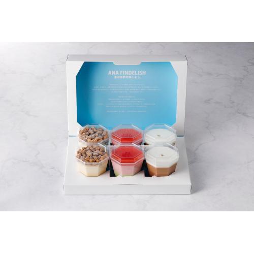 ＜ANA FINDELISH＞Coffret VerrinesコフレヴェリーヌANAの機内食を担当するペストリーシェフ監修のケーキセット　3種類×2個入り