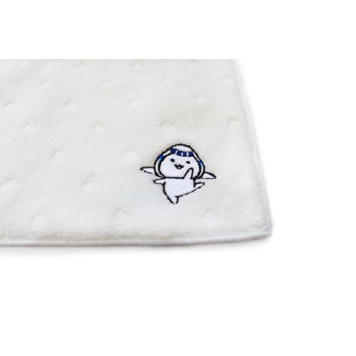そらっち刺繍入りハンドタオルセット（水色・白）