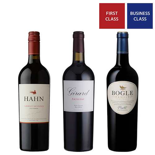 【送料当社負担】歴代機内採用カリフォルニアの赤ワイン3本セット