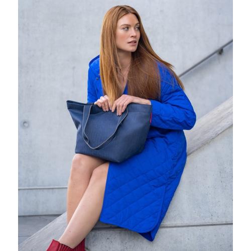 ＜Reisenthel＞ショッパーM ヘリンボーン ダークブルー