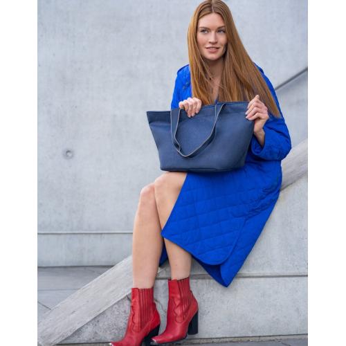 ＜Reisenthel＞ショッパーM ヘリンボーン ダークブルー