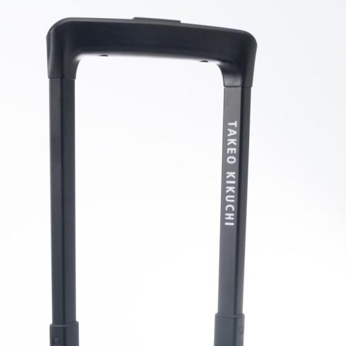 ＜TAKEO KIKUCHI＞ 前輪ストッパー フロントオープン機能 ジッパーハードキャリー ポリカーボネイト100％ 32L／ﾌﾞﾗｯｸ