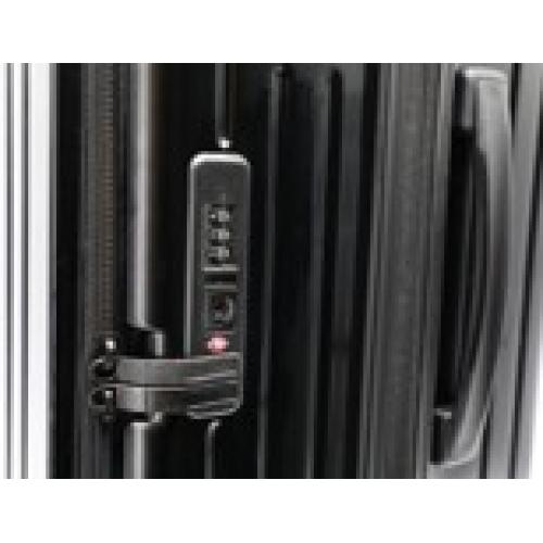 ＜TAKEO KIKUCHI＞ 前輪ストッパー フロントオープン機能 ジッパーハードキャリー ポリカーボネイト100％ 65L(+5.8L)／ﾌﾞﾗｯｸ