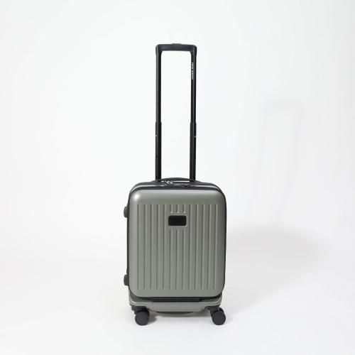 ＜TAKEO KIKUCHI＞ 前輪ストッパー フロントオープン機能 ジッパーハードキャリー ポリカーボネイト100％ 32L