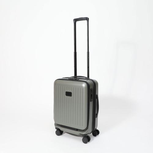 ＜TAKEO KIKUCHI＞ 前輪ストッパー フロントオープン機能 ジッパーハードキャリー ポリカーボネイト100％ 32L