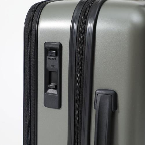 ＜TAKEO KIKUCHI＞ 前輪ストッパー フロントオープン機能 ジッパーハードキャリー ポリカーボネイト100％ 32L