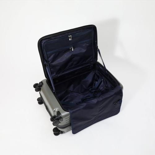 ＜TAKEO KIKUCHI＞ 前輪ストッパー フロントオープン機能 ジッパーハードキャリー ポリカーボネイト100％ 65L(+5.8L)