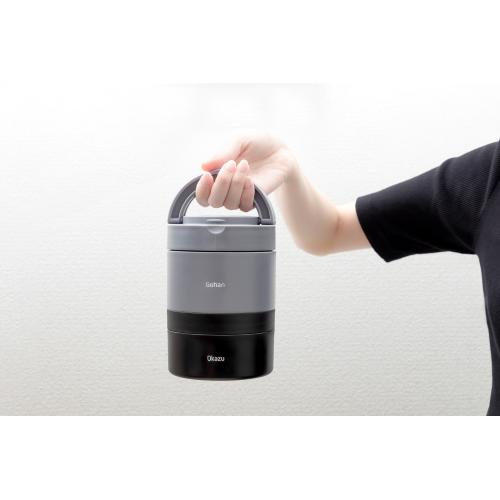 ＜ベストコ＞つながる保温弁当箱　ハンドル付き　850mL