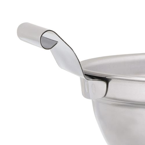 ＜ベストコ＞ステンレスIHひとり用鍋　浅型17cm　蓋付き