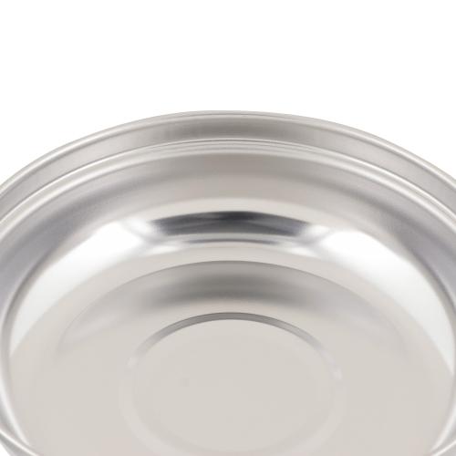 ＜ベストコ＞ステンレスIHひとり用鍋　浅型17cm　蓋付き