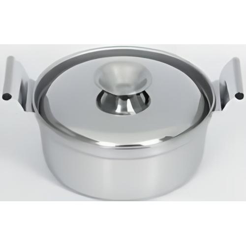 ＜ベストコ＞ステンレスIHひとり用鍋　深型14cm　蓋付き