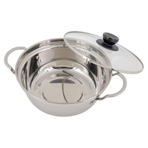 ＜ベストコ＞ビストロ・ミニ　ステンレスIH卓上鍋　18cm　ガラス蓋付