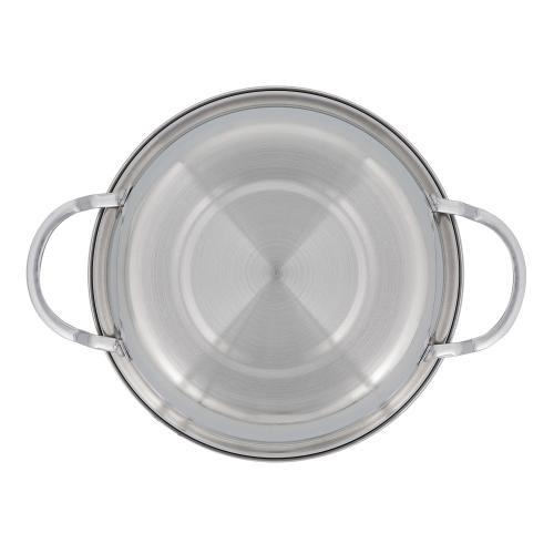 ＜ベストコ＞ビストロ・ミニ　ステンレスIH卓上鍋　18cm　ガラス蓋付