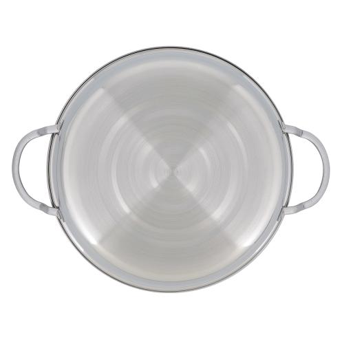 ＜ベストコ＞ビストロ・ミニ　ステンレスIH卓上鍋　22cm　ガラス蓋付