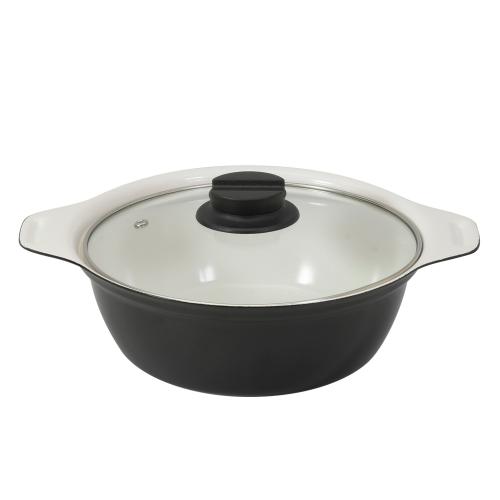 ＜ベストコ＞ビストロ・カローレ　セラミックIH卓上鍋　20cm　ガラス蓋付