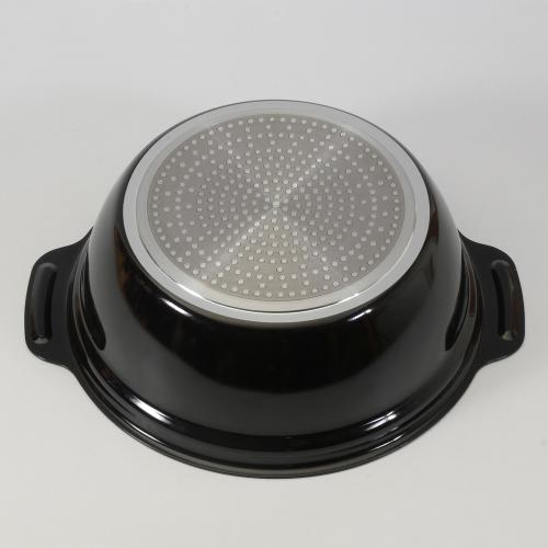 ＜ベストコ＞ビストロ・カローレ　セラミックIH卓上鍋　24cm　ガラス蓋付