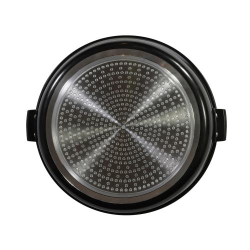 ＜ベストコ＞ビストロ・フェスタ　ダイヤモンドコートIHすきやき鍋26cm　ガラス蓋付