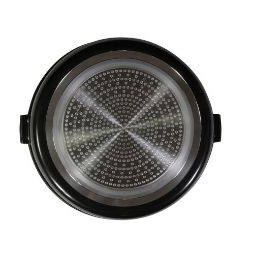 ＜ベストコ＞ビストロ・フェスタ　ダイヤモンドコートIHすきやき鍋30cm　ガラス蓋付