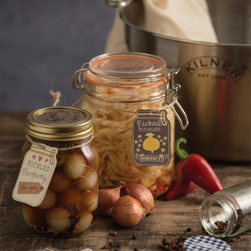 ＜KILNER＞キルナー ラウンドクリップトップジャー 1L