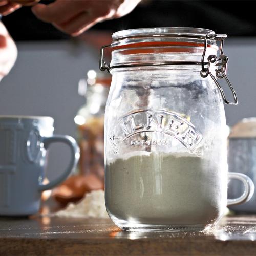 ＜KILNER＞キルナー ラウンドクリップトップジャー 1L