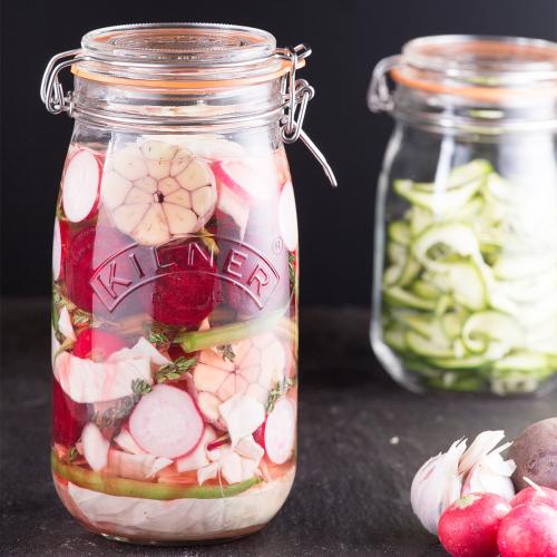 ＜KILNER＞キルナー ラウンドクリップトップジャー 1.5L