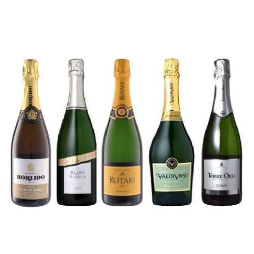 【送料当社負担】瓶内二次発酵の贅沢スパークリング5本セット