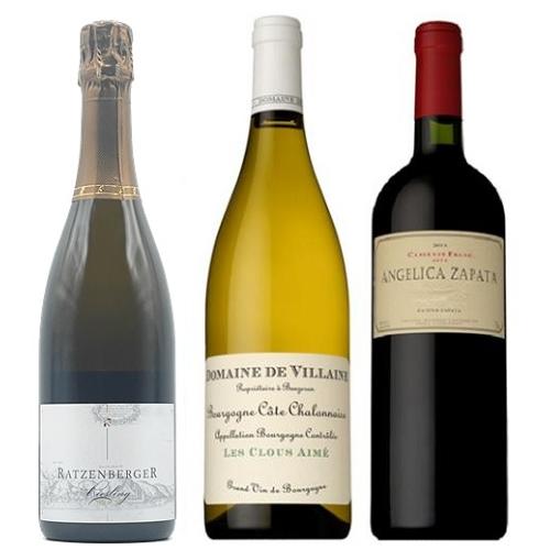 【送料当社負担】＜A-styleソムリエ厳選＞機内ワインが入った鍋と合わせる贅沢ワイン赤白泡3本セット