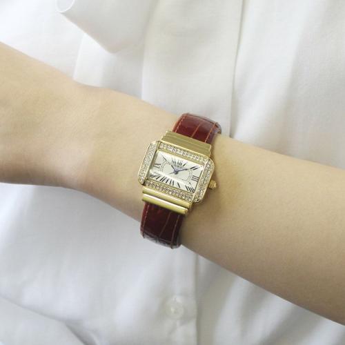 ＜アビステ＞スクエアフェイスバングル時計