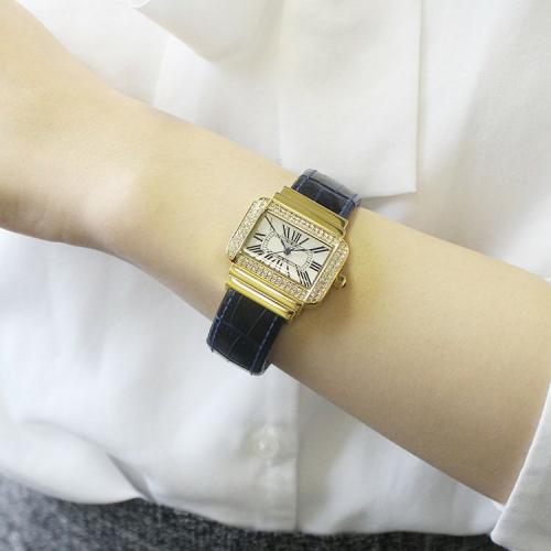 ＜アビステ＞スクエアフェイスバングル時計