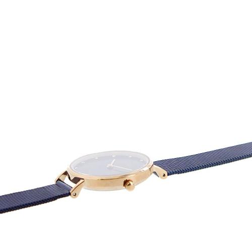 ＜アビステ＞ラウンドフェイスメッシュベルト腕時計