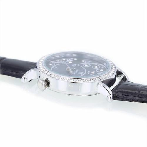 ＜アビステ＞ラウンドフェイスボタニカルモチーフベルト腕時計/9160025