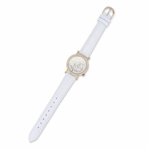 ＜アビステ＞ラウンドフェイスボタニカルモチーフベルト腕時計/9160025