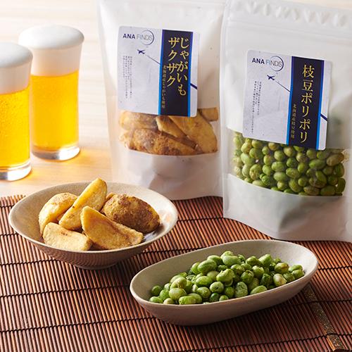 ＜ANA FINDS＞北海道・北のスナック4袋セット（じゃがいも＆枝豆）