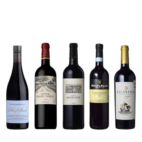 【送料当社負担】＜A-styleソムリエ厳選＞ワインの表現を学ぶ！「複雑さ」を感じる赤ワイン5本セット