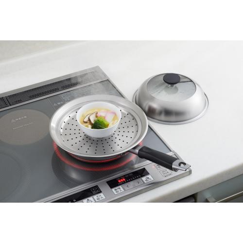 ＜ヨシカワ＞見える！フライパン用蒸し器 20～22cm用 YJ3211