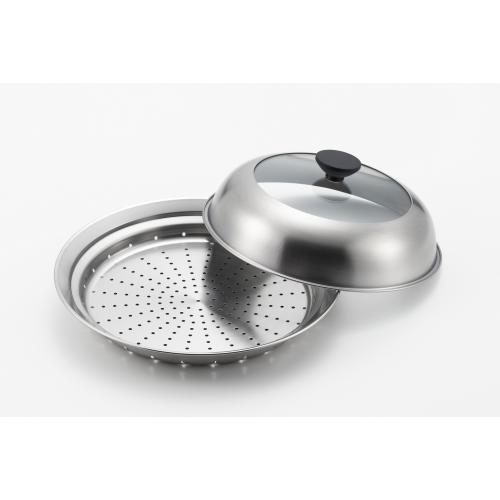 ＜ヨシカワ＞見える！フライパン用蒸し器 24～26cm用 YJ3212