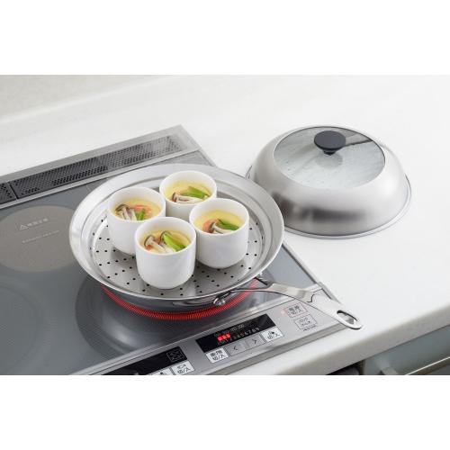 ＜ヨシカワ＞見える！フライパン用蒸し器 24～26cm用 YJ3212