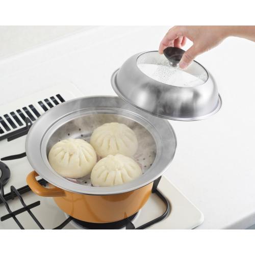 ＜ヨシカワ＞見える！お鍋用蒸し器 20-22cm YJ3626