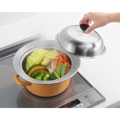 ＜ヨシカワ＞見える！お鍋用蒸し器 20-22cm YJ3626