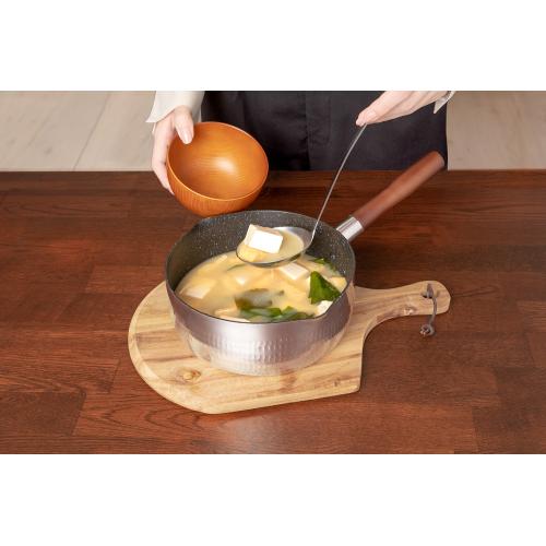 【日用雑貨】＜ベストコ＞好味槌目アルミ製ダイヤモンドマーブルＩＨゆきひら鍋20cm