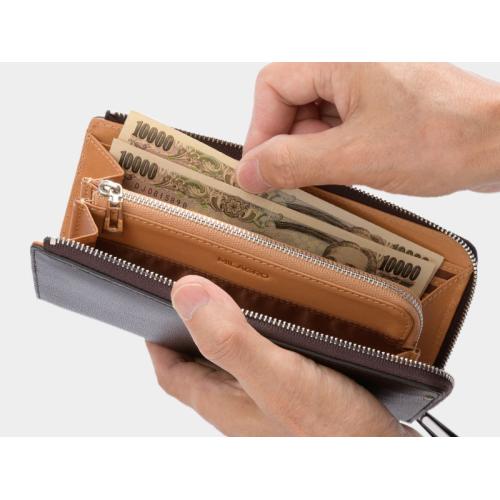 ＜ミラグロ＞パルメラートゴート・Ｌ字ファスナー長財布