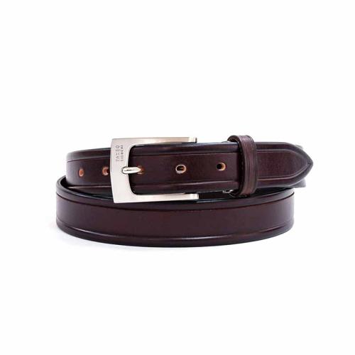 ＜タケオキクチ＞イタリアレザー一枚革　ビジネスベルト