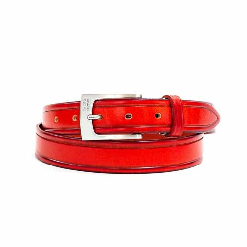 ＜タケオキクチ＞イタリアレザー一枚革　ビジネスベルト