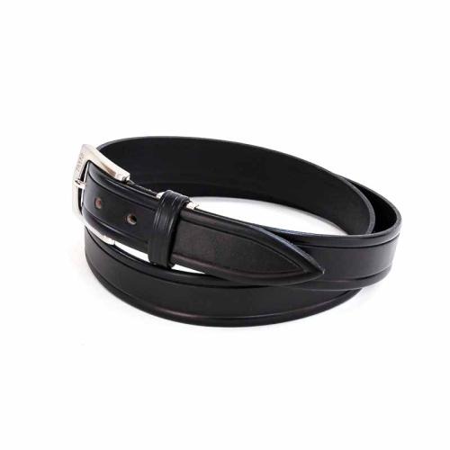 ＜タケオキクチ＞イタリアレザー一枚革　ビジネスベルト