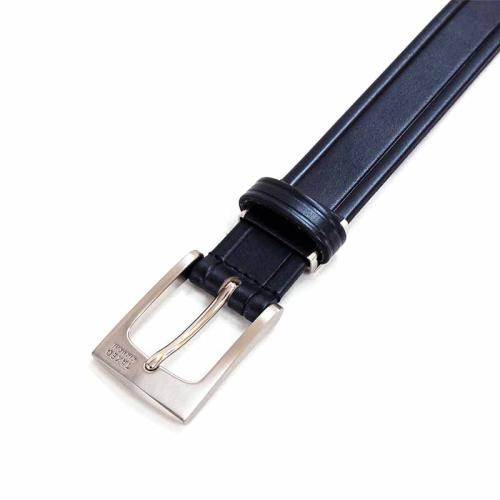 ＜タケオキクチ＞イタリアレザー一枚革　ビジネスベルト
