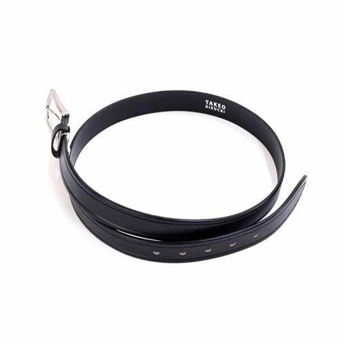 ＜タケオキクチ＞イタリアレザー一枚革　ビジネスベルト