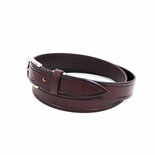 ＜タケオキクチ＞イタリアレザー一枚革　ビジネスベルト