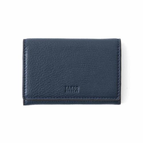 ＜タケオキクチ＞レスター 渡りマチ名刺入れ