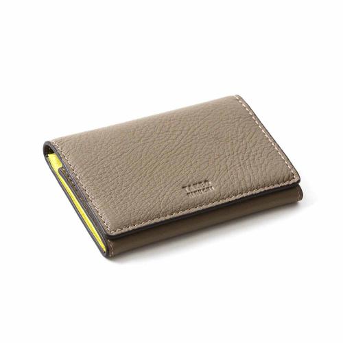 ＜タケオキクチ＞レスター 渡りマチ名刺入れ